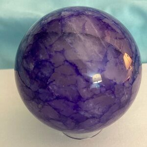 RARE Natural Charoite Sphere. Outstanding purple color. Flawless. 8 3/4” Round